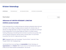 Tablet Screenshot of kristenvetenskap.se